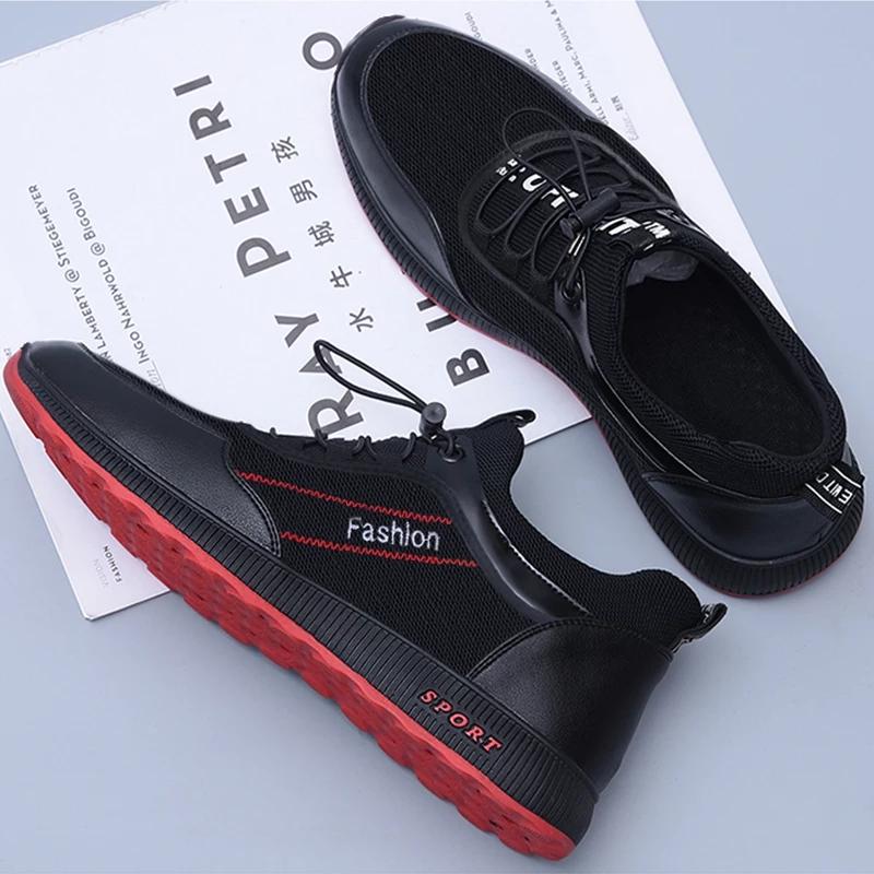 Fashion leather Shoes Men Casual Shoes winter Plus velvet to keep warm black Comfortbale Sneakers Men Flats Shoes Big Size