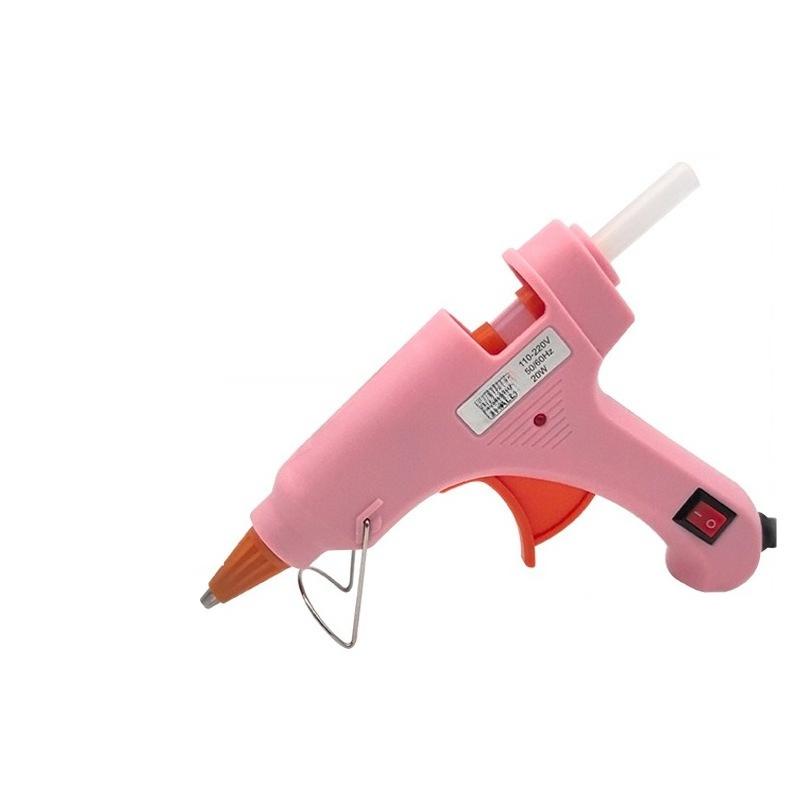Heißklebepistole Mehrfarbig Handgemachte Klebepistolen Haushalts Kinder Schönheit Nähpistole 20W Handgemachte DIY Heißklebepistolen Geeignet für Zubehör