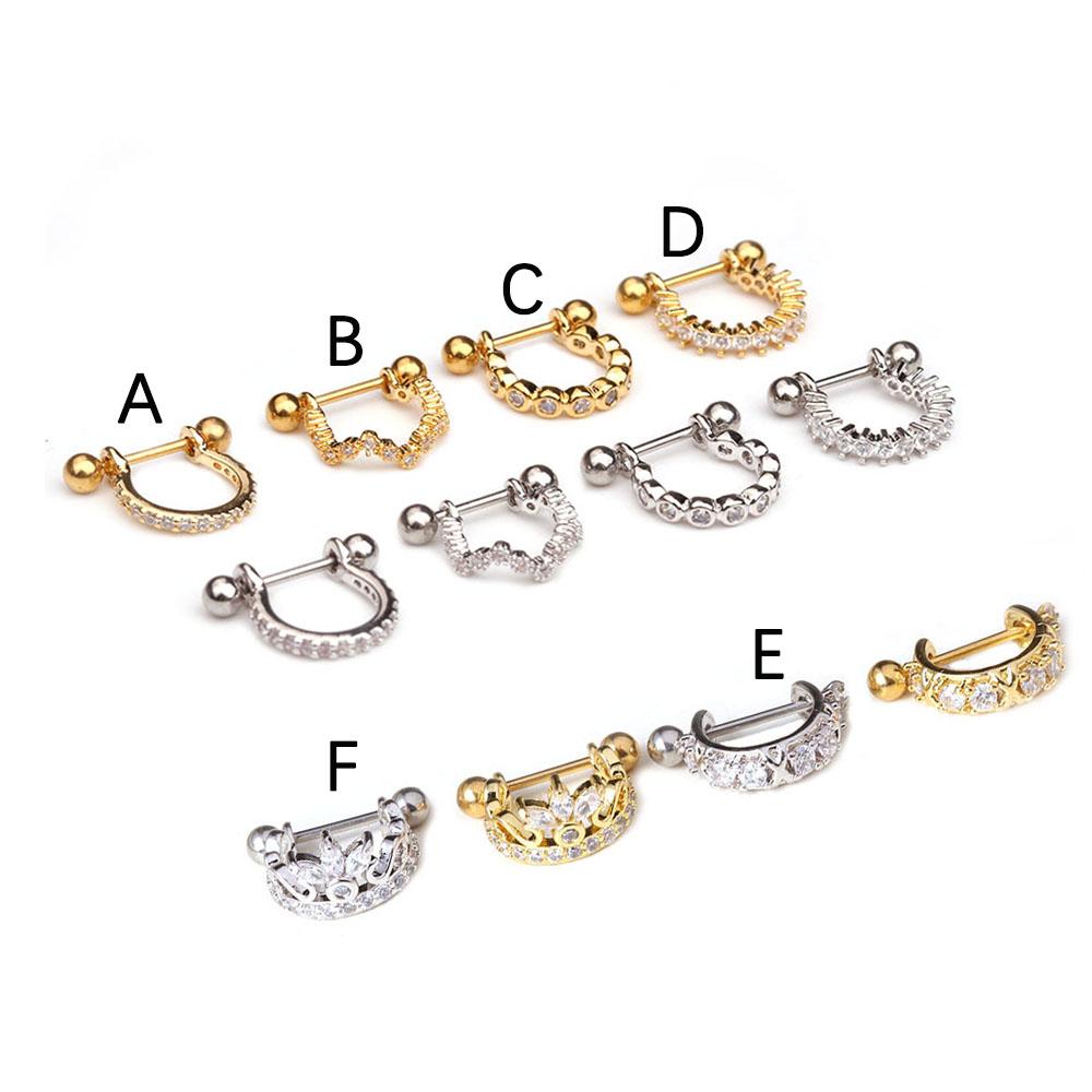 Fashion Bone Women U Type Zircon Lady Dangle Earring Stud Earrings Jewelry Drop Earrings