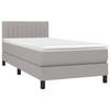 Maison Exclusive - Sommier à lattes de lit avec matelas et LED Gris clair 80x200cm