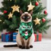 Pet Supplies Red Green Grid Christmas Dog Scarf Santa Claus Snowman Triangle Bandana Adjustable Pet Triangle Scarf Home Decor