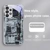 Grey Blue Machine Device For Samsung Galaxy S24 Plus S20 21 FE S23 Ultra S8 9 A70 72 73 50 51 52 53 Tempered Glass Phone Case