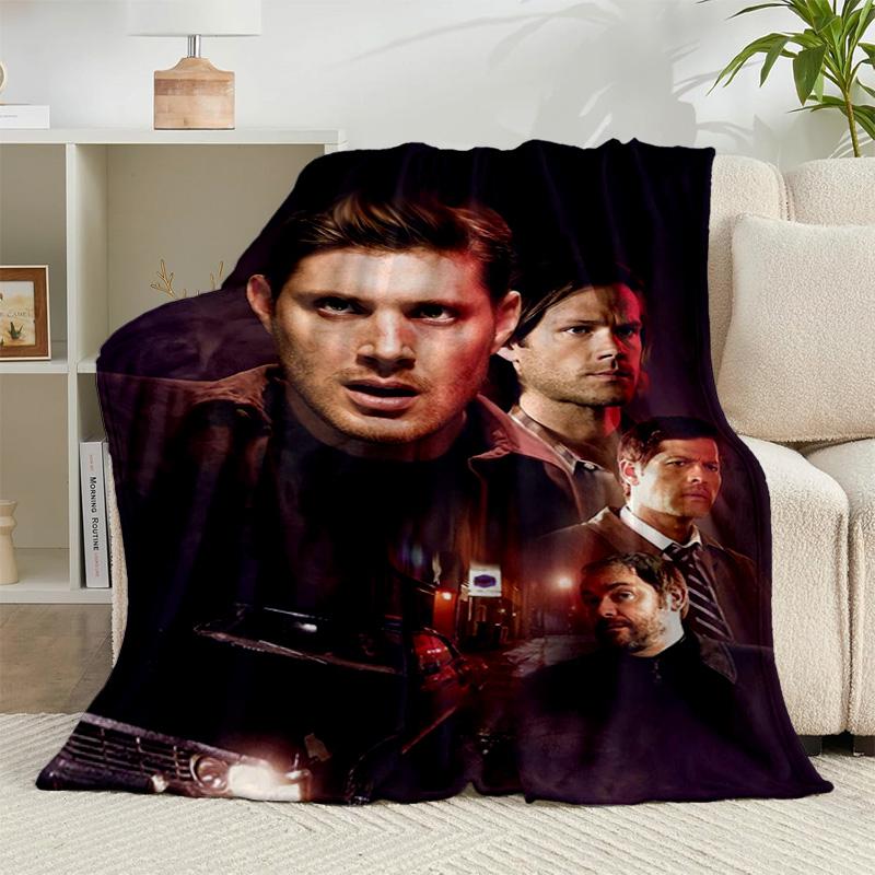 1PC Super-natural Darkness Deliverance Flannel Blanket Suitable for Both Men And Women, Soft Ideal for Beds And Sofa, Birthday Or Christmas Gift