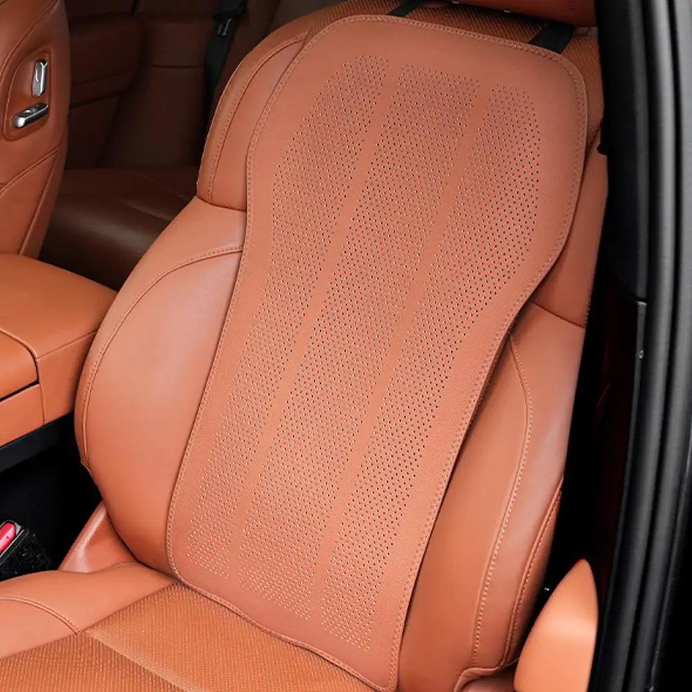 Car Seat Back Cushions Universal Breathable Leather Front Accessories Mat Protector Seat Interior Cushion Backrest Car Supp S8F5