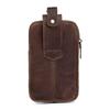 Vintage Cow Leather Belt Bag Portable Large Capacity Fanny Pack Waist Bag Outdoor Sport