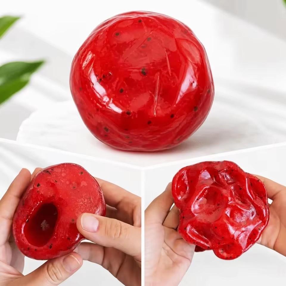 Hot Sale Kiwi & Watermelon Slush Stress Relief Toy Simulation Fruit Squishy Ball Anti-Anxiety Vent Toy Desk Decompression Toy