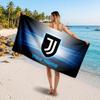 Asciugamano da Spiaggia Personalizzato Juventus FC, Stampa Testo Nome Personalizzato, Asciugamano Morbido Asciugatura Rapida con Logo Calcio, Regalo per le Vacanze