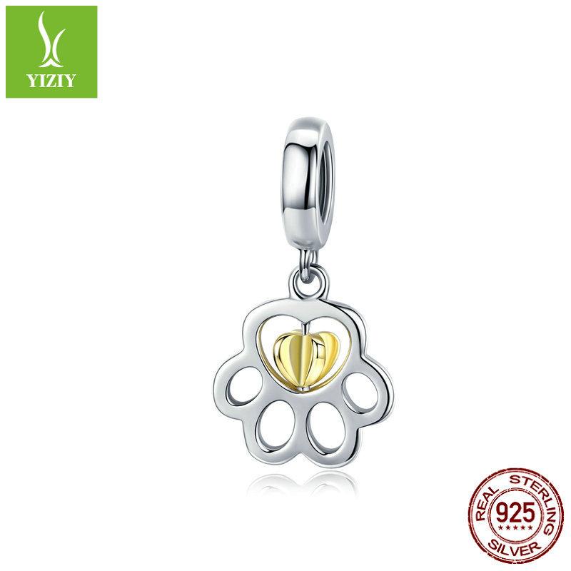 Vergoldetes 925er Sterlingsilberarmband mit Perlen-Accessoires, Love Bee DIY-Perlenanhänger.