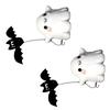 Pack Of 2 Ghostly Walking Bat Statue Resins Crafts Figurine Ornaments for Halloween Festivals Home and Garden Decoration
