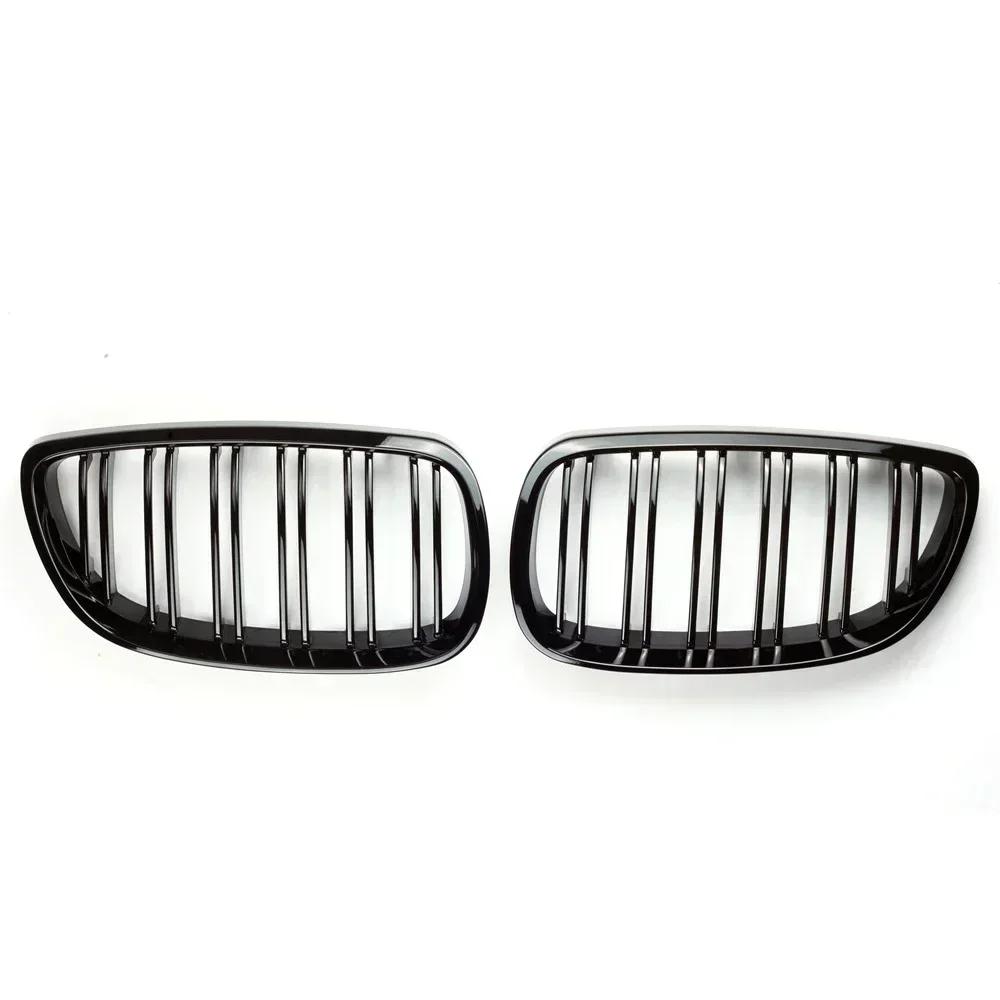 

Для BMW E92 E93 M3 2006 2007 2008 2009 Решітка переднього бампера 1 пара Глянцева чорна гоночна решітка Дворядна спортивна решітка