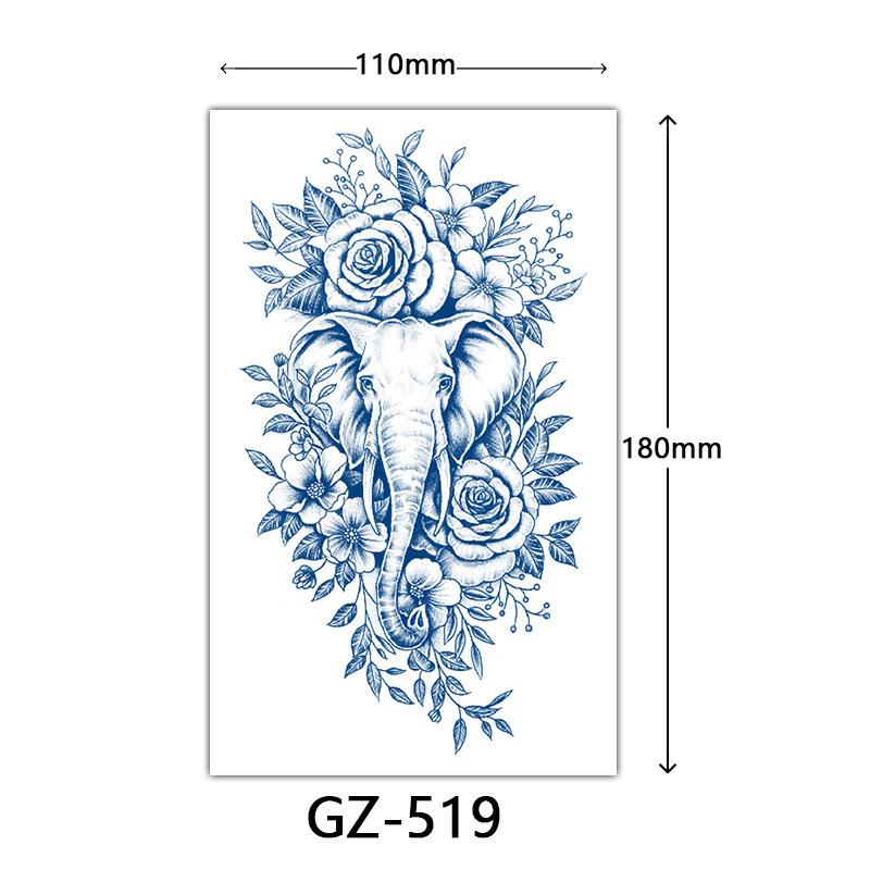 Herbal Tattoo Stickers, Juice Tattoo Stickers, Semi-Permanent Tattoo Stickers Dragon Snake Animal Tattoos