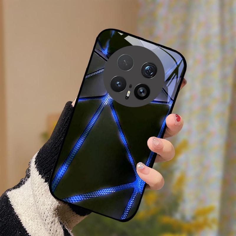 For Honor Magic8 8Pro Kılıf Temperli Cam Telefon Kapağı Lens Kamera Koruma Funda For Honor Magic 8 Pro Darbeye Dayanıklı Sert PC Capa