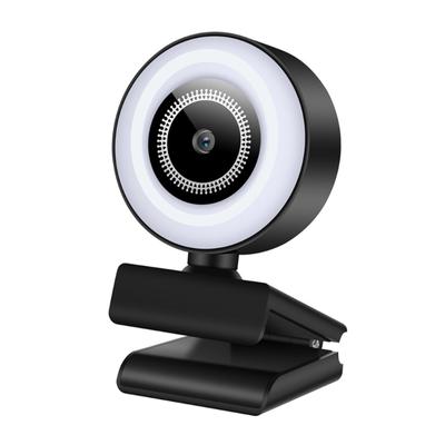 Webcam 1080p Computer Camera B12 Round High-definition Fill Light  Rotate for Conference Live Cam Usb