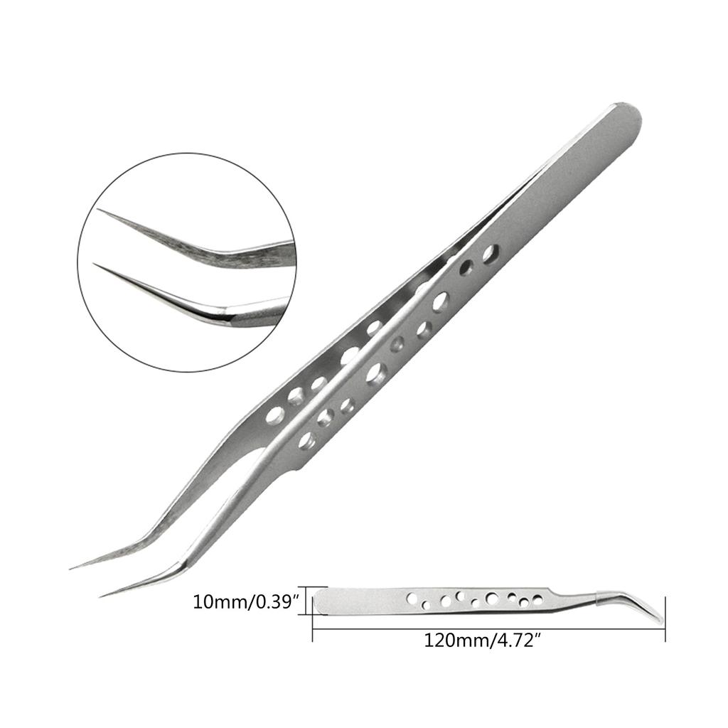 5x Anti-static ESD Stainless Steel Tweezers Maintenance Tools Industrial Precision Curved Straight Tweezers Repair Tools
