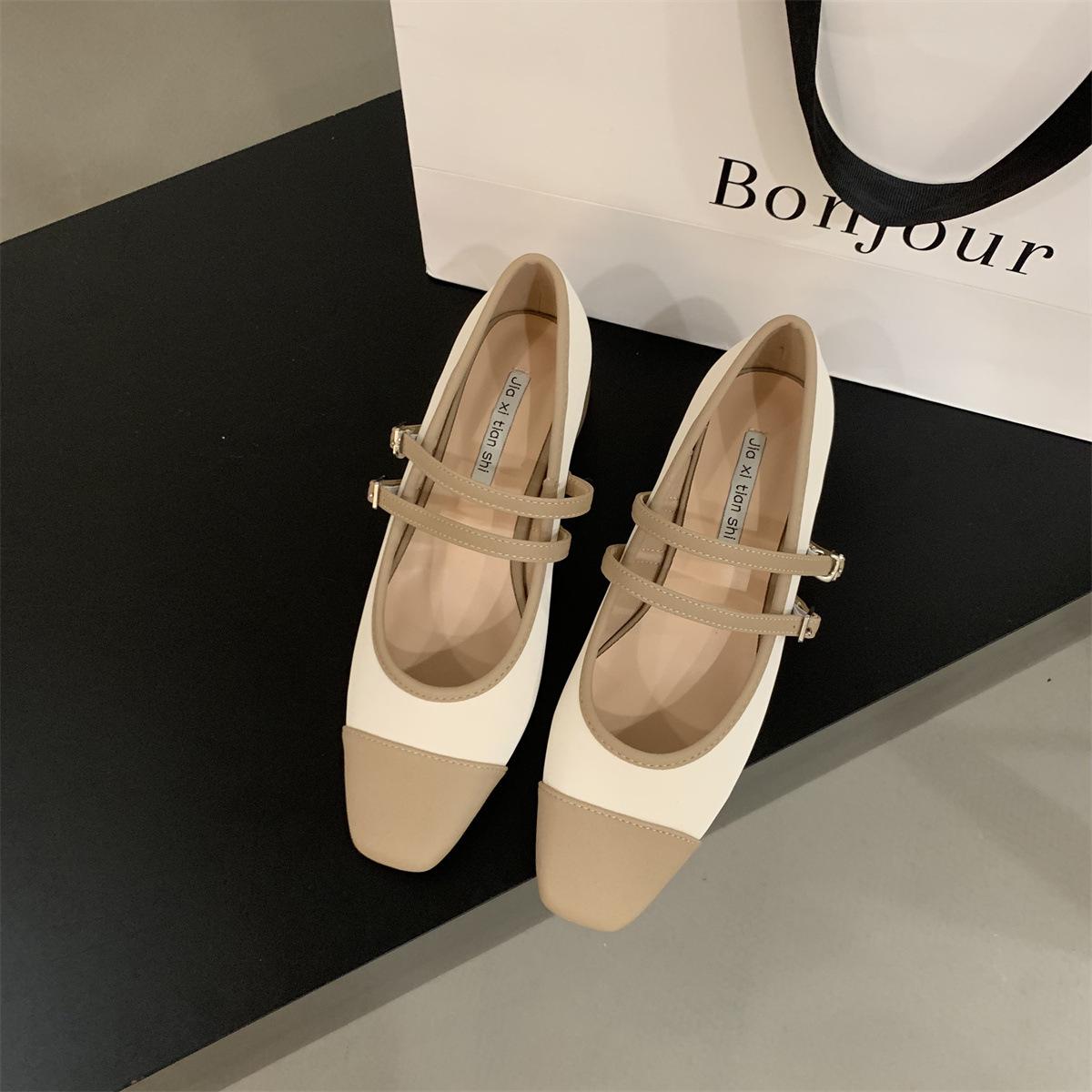 

Туфли на высоком каблуке Xiaoxiangfeng детские весна 2025 новые ретро туфли Мэри Джейн женские на толстом каблуке повседневные одинарные туфли 40