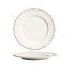 Golden Edged Ceramic Plate Creative Circular Steak Pasta Plate Delicious Dishes Dining Plates Exquisite Household Tableware