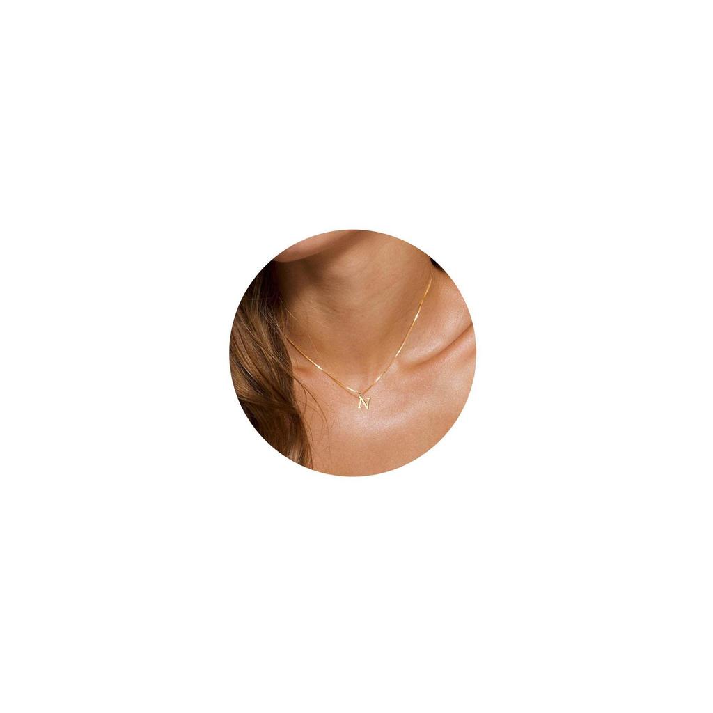 26 Initial Stainless Steel Necklace for Women - Trendy & Simple, No-Fade Design