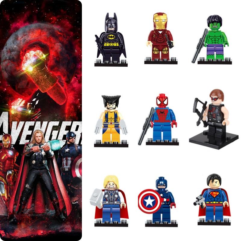 Superhero Building Blocks Toy Set With Iron Man Captain America Wolverine Spider-man And More!