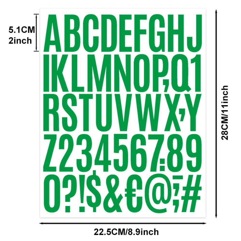 1pcs New Self Adhesive Letter Stickers Waterproof 2 Inch Mailbox Numbers Vinyl Stickers Alphabet Decals Car Laptop Scrapbook