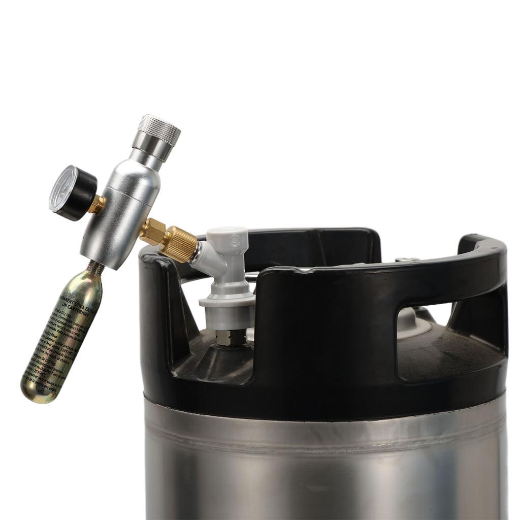 Homebrew Kegging Premium Regulated Compact CO2 Charger 60/150 psi 3/8-24UNF Portable Kegging Co2 Regulator