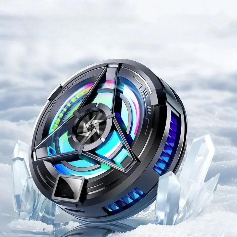 SL17 Magnetic Phones Cooler Back-Clip 2 In 1 Game Cooler Semiconductor Fast Phone Cooling Fan for IOS Android Phone