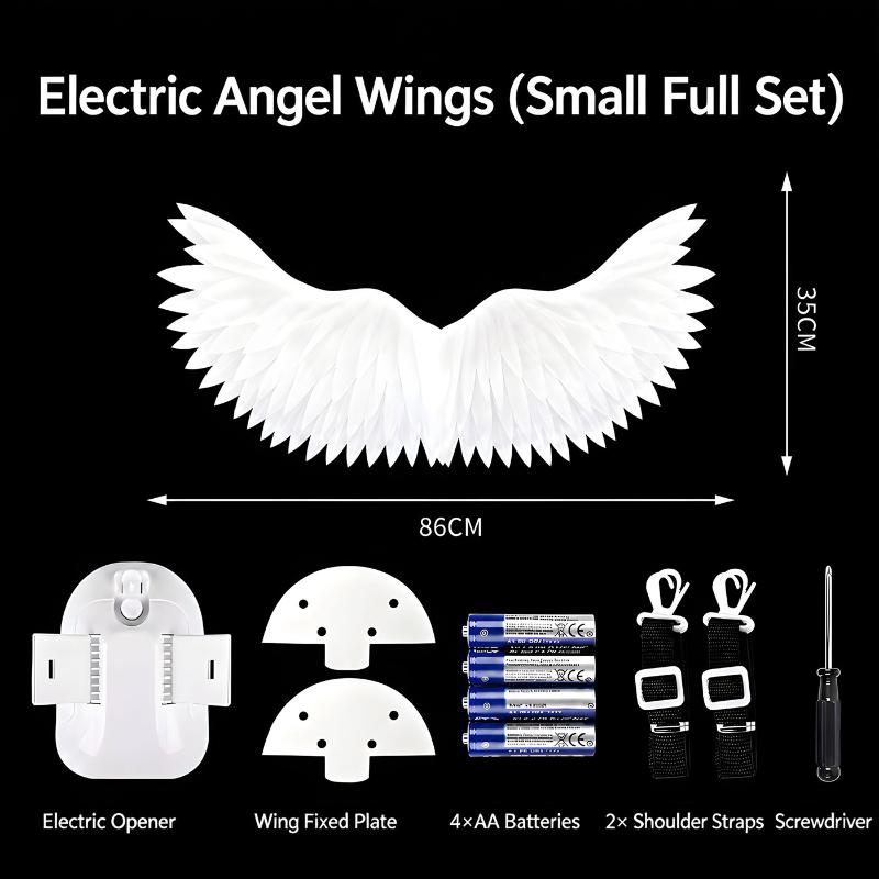Halloween Christmas Devil Wings Cosplay Angel Wing  Wands Sets White Angel Fairy Feather Wings Wedding Birthday Party Props