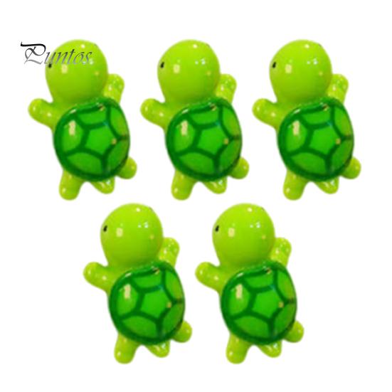 Resin Turtle Decorations 5Pcs Mini Refrigerator Magnet, Colorful Tortoise Fridge Decorative Animal Magnets Home Office Kitchen Locker Accessories