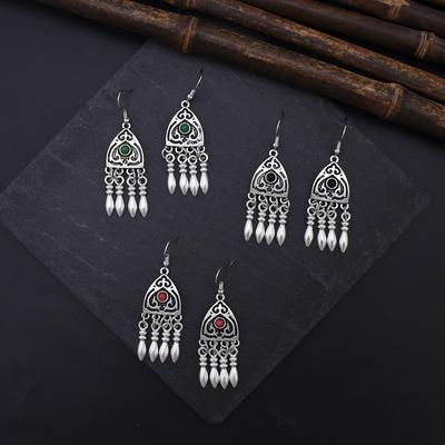 Retro Oorbellen Dames Etnische Stijl Met Franjes Oorbellen Xinjiang Oude Stijl Oorbellen Festival Schilderachtige Accessoires