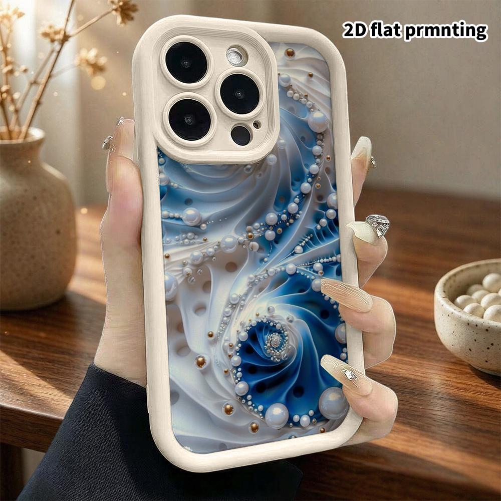 Phone Case: 2D Flat Design Suitable for iPhone 18 17 16 15 14 13 Pro Stepped Protective Case, Spiral Embossing, Christmas and Halloween Gift