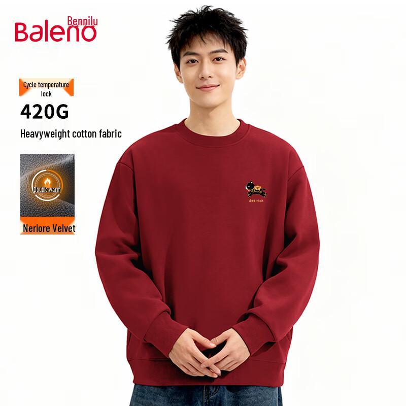 Baleno Men's Heavyweight Fleece-Lined 'JPB Lucky Horse' Winter Sweatshirt