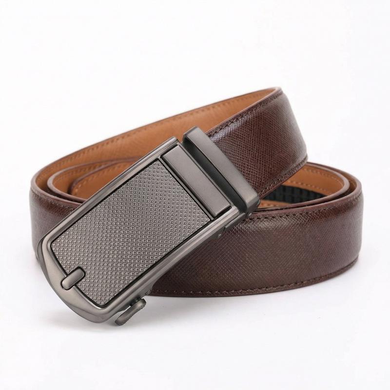 Men'S Automatic Buckle Cowhide Belt Men'S High-End High-End Versatile Belt Youth Belt