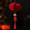 Paper New Year Decorations Red Honeycomb Paper Honeycomb Lantern 2026 Hanging Pendant  Patio Decor