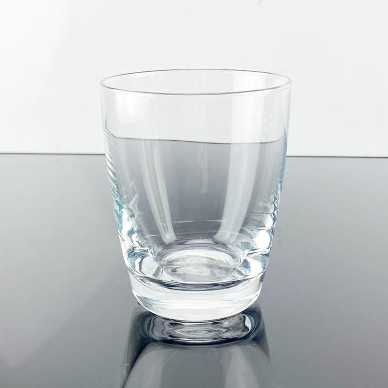 Set of 2 Transparent Glass Drinking Cups