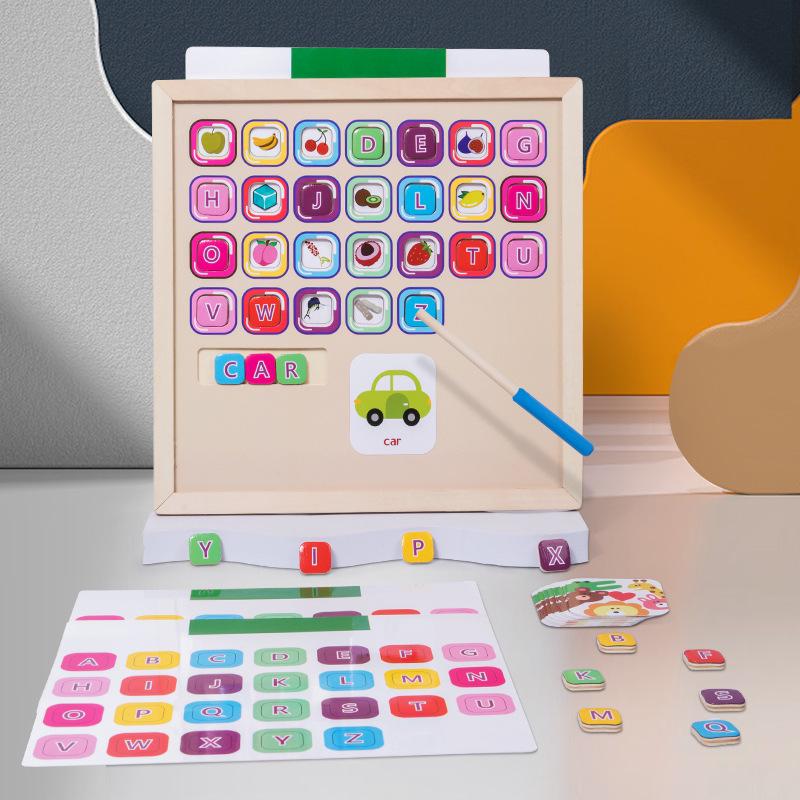 

Magnetic Letter Word Matching Board: Early Education Cognitive Puzzle Toy for Kids