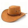 Unisex Wide Brim Western Cowboy Hat Vintage Big Edge Sun Hat Jazz Style For Music Festival Party Cosplay Outdoor Climbing