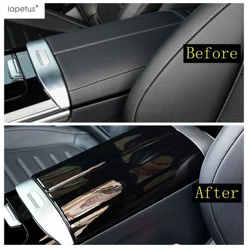 Black Seat Pillow Button Sequ / Middle AC Air Outlet / Armrest Storage Box Cover Trim Fit For Benz GLC 260 300 X254  2024