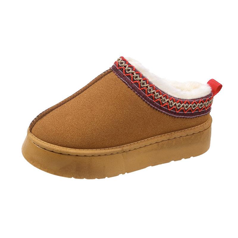 Sneeuwlaarzen dames winter nieuw dikke zool verhogend brood schoenen opgestapeld en verdikt warme katoenen schoenen dames