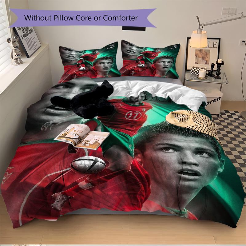 Ronaldo'S Legacy Future Print 3Pcs Bedding Setduvet Cover With 2 Bedropillowcase Home Birthday Gift