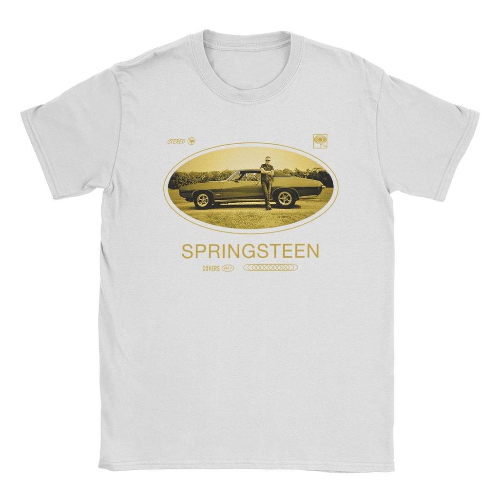 Bruces The E Street Band Springsteens T-Shirt for Men Crazy Pure Cotton Tee Shirt Crewneck Short Sleeve T Shirt Summer Tops