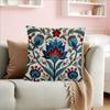 Double Sided Boho Turkish Floral Pillow Cover 2D Ethnic Floral Print Soft Throw Pillow Case For Home Decor Gift