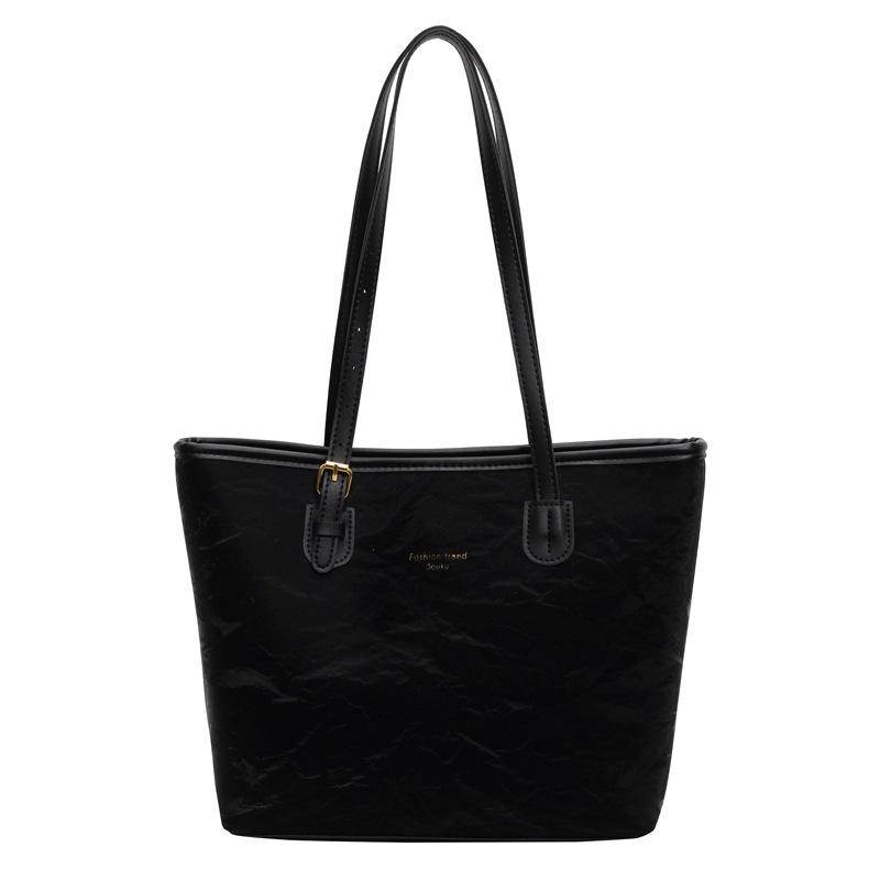 

Сумка-тоут женская 2024 года, новая большая сумка для поездок на работу, летняя универсальная повседневная сумка через плечо, студенческая сумка для занятий чёрный