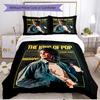 3-teiliges Bettbezug-Set (1 * Bettbezug + 2 * Kissenbezug, ohne Kern), Michael Jackson Druck Weiches Ganzjahres-Bettwäscheset, Heim-Schlafzimmer-Dekoration Geschenk
