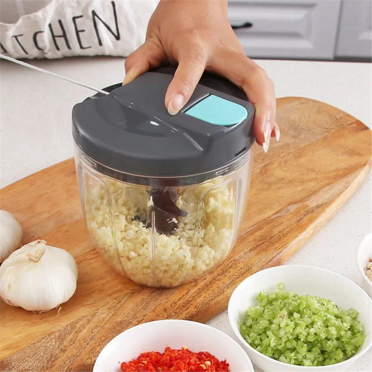

2026 New 900ML Manual Meat Grinder Garlic Chopper Multifunction Vegetable Cutter Chopper Garlic Crusher Kitchen Gadgets China Mainland