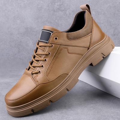 Male Genuine Leather Walking Shoes All-match Men Comfortable Casual Shoes High Quality Mens Lace-Up Sneakers Handmade Men Flats