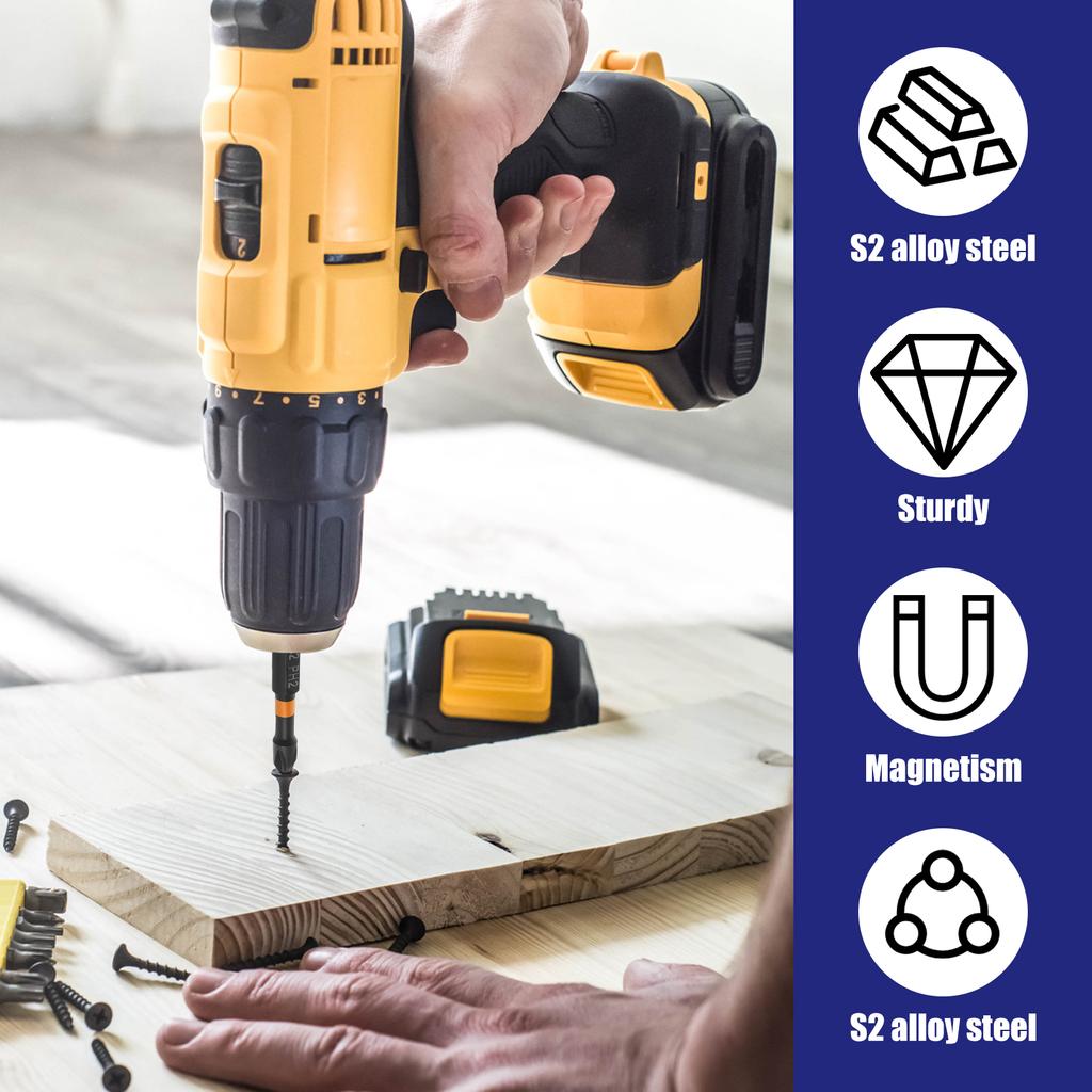 30Pcs Magnetic Drill Bit Alloy Steel Anti Slip Quick Release Hex Shank Screw Driver Bit for Home Repairs Automobiles Woodworking