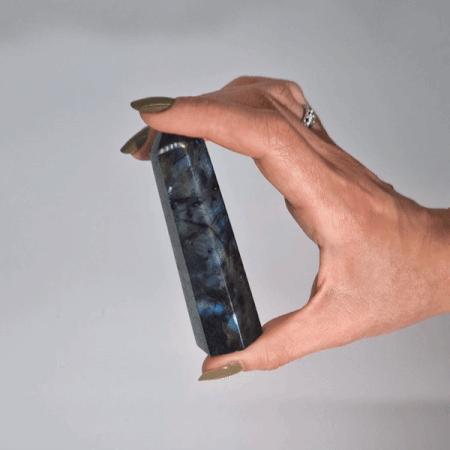 Labradorite Crystal Point, Madagascar 100x28mm