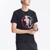 Li Ning Wade Series Printed Round Neck Short Sleeve T-Shirt Men Tops New-Standard-Black AHSQ475-3