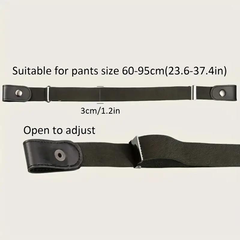 Traceless Invisible Elastic Belt Unisex Stretch Waist Belt for Jeans Pants Adjustable Comfortable Casual Decorative Belt