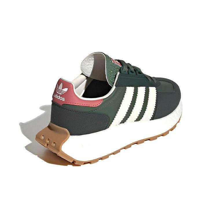Adidas Originals Retropy J Leather Anti-Kick Shock Absorption Durable Low-Top Casual Shoes Kids Casual Shoes Black Brown GX9243