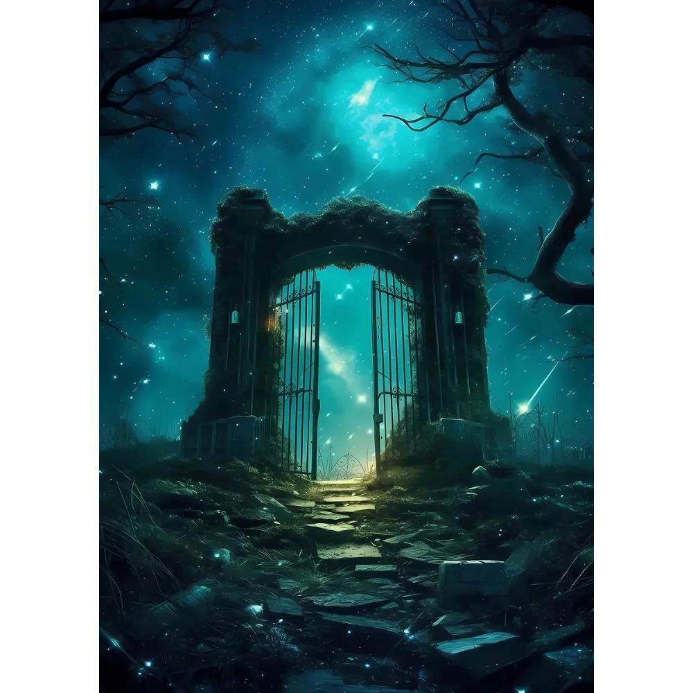 Mysterieuze Betoverde Bos Poster Zonovergoten Elfenbos Pad Sprookjes Prints Canvas Schilderij Muurfoto Huis Woonkamer Decor